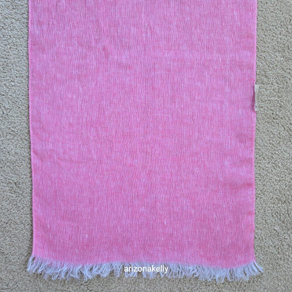 NWOT Italian Linen Scarf Pink - Picture 7 of 7